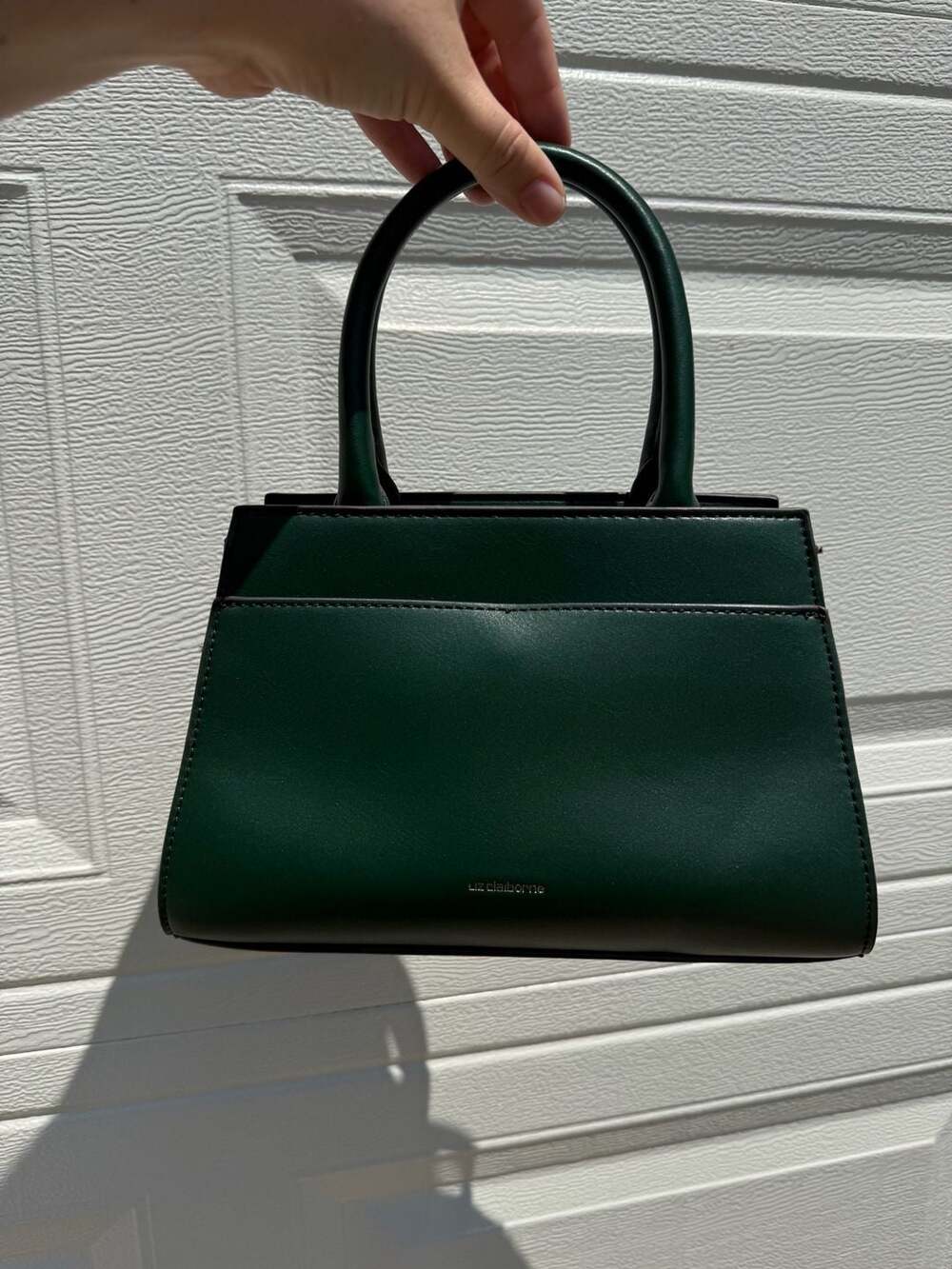 Liz Claiborne Forest Green Structured Mini Satchel - Picture 2 of 6